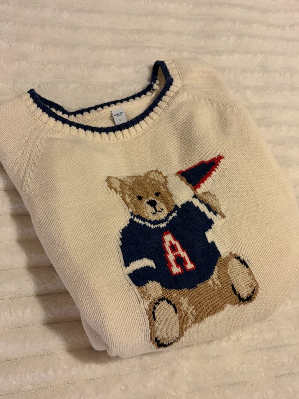 Cream Teddy Bear Sweater